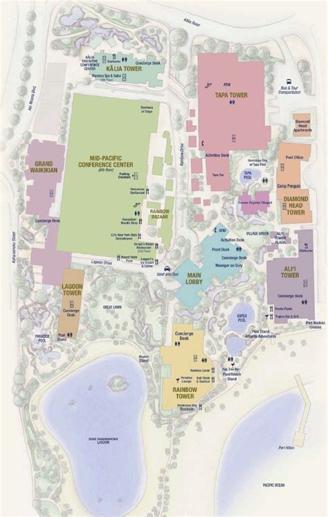 map of hilton hawaiian village